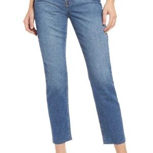 Good American Blue Straight Leg Jeans